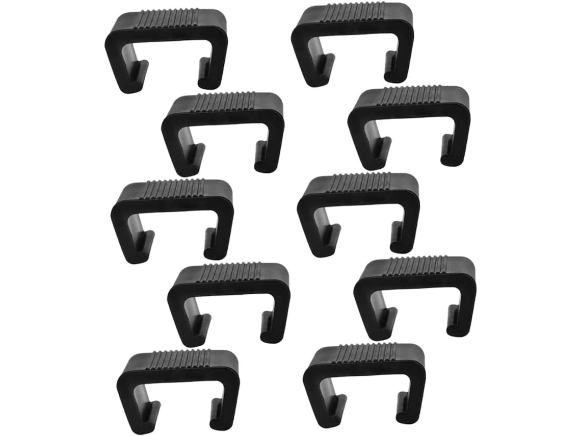 Grampos De Plástico Preto Sofás E Cadeiras Vime, Clipes Resistentes Móveis De Pátio Externo Que Impedem O
