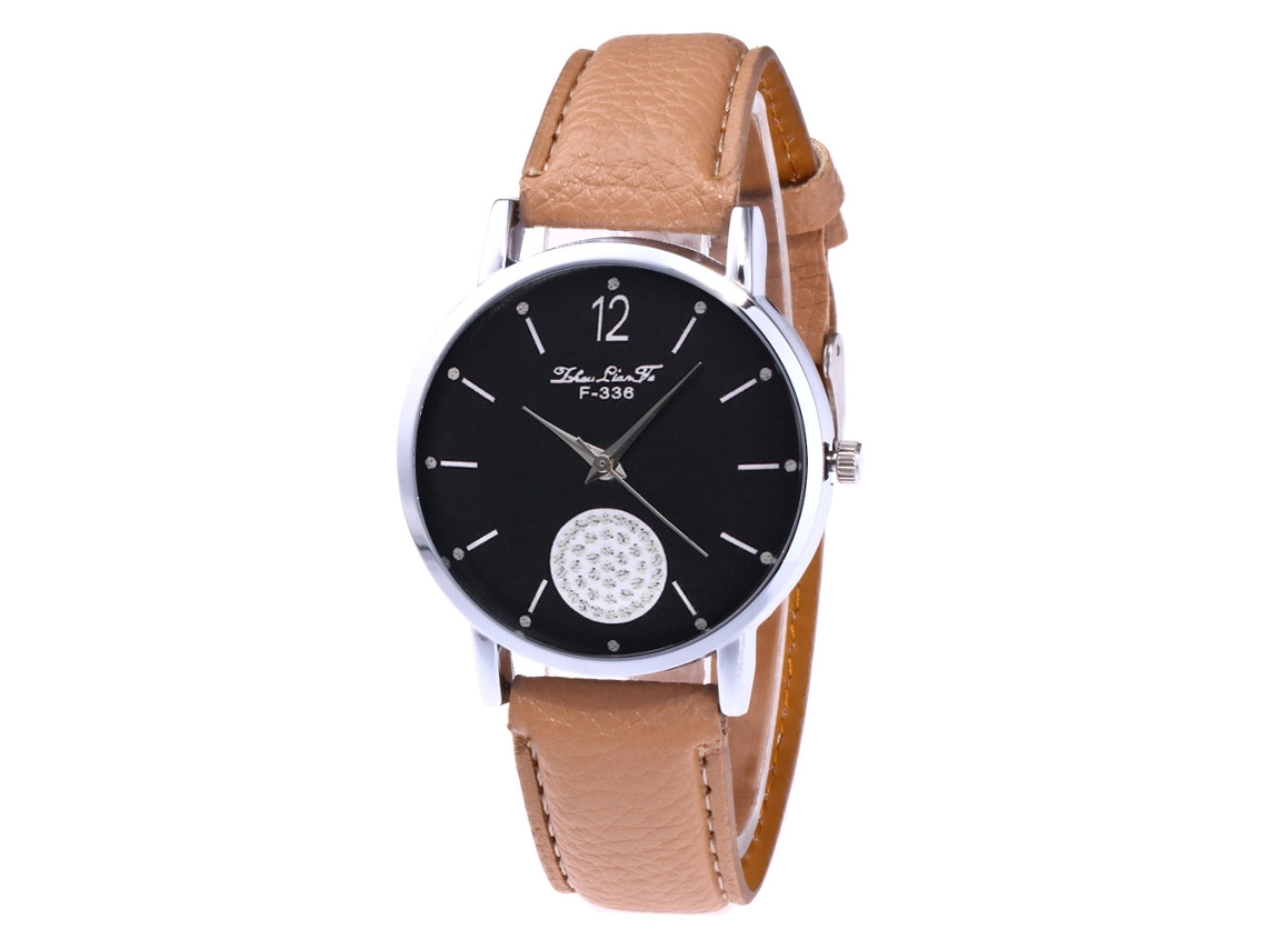 Reloj Analógico De Cuarzo Con Correa Pu Para Mujer Lover Gift (beige)