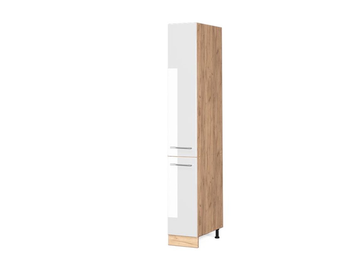 Armário de cozinha alto Fame-Line, 30 cm, branco alto brilho, Vicco