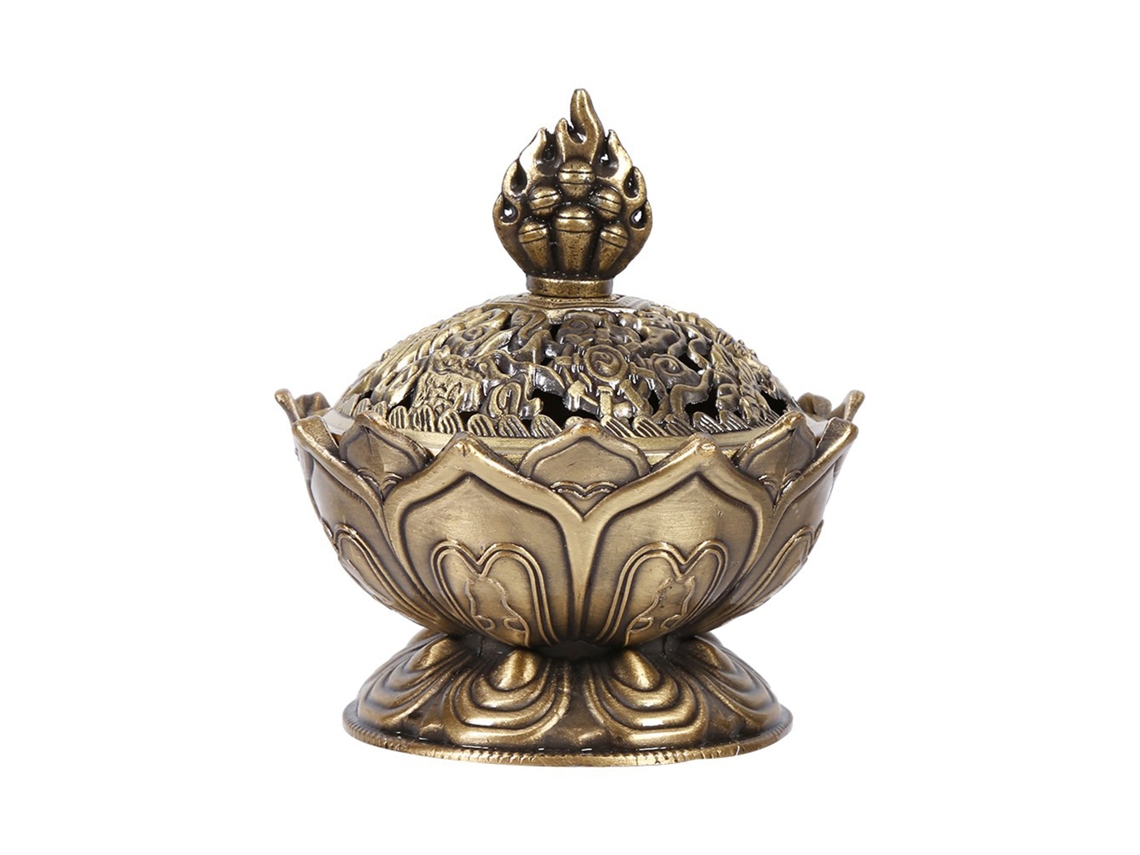 Queimador de Incenso Cone de Bronze para Decoração | S/MARCA
