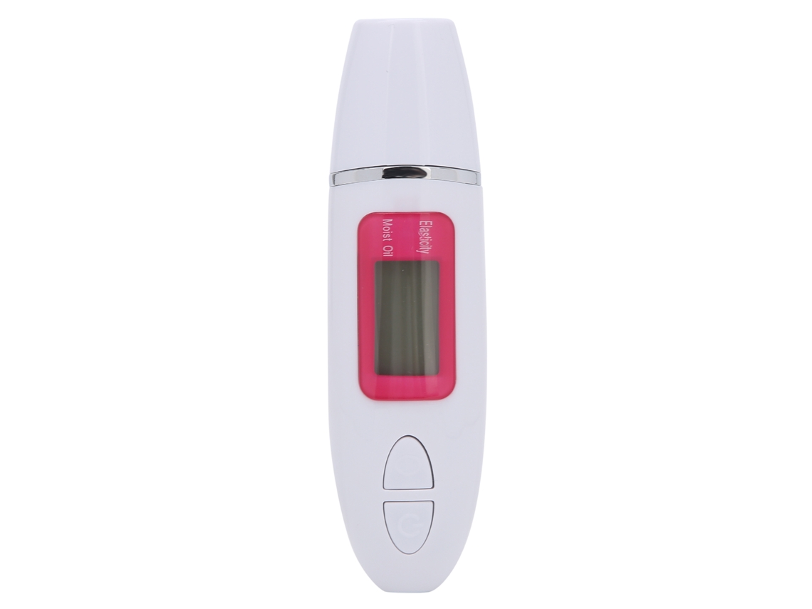 Testador De Humidade Da Pele Multifuncional Com Tela Lcd Analisador De Água E Óleo Para Pele Facial Branco