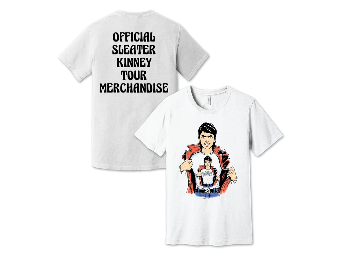 Sleater kinney Macho White T shirt ROCKINSTONE Unisex Adults Best Sellers Size:l