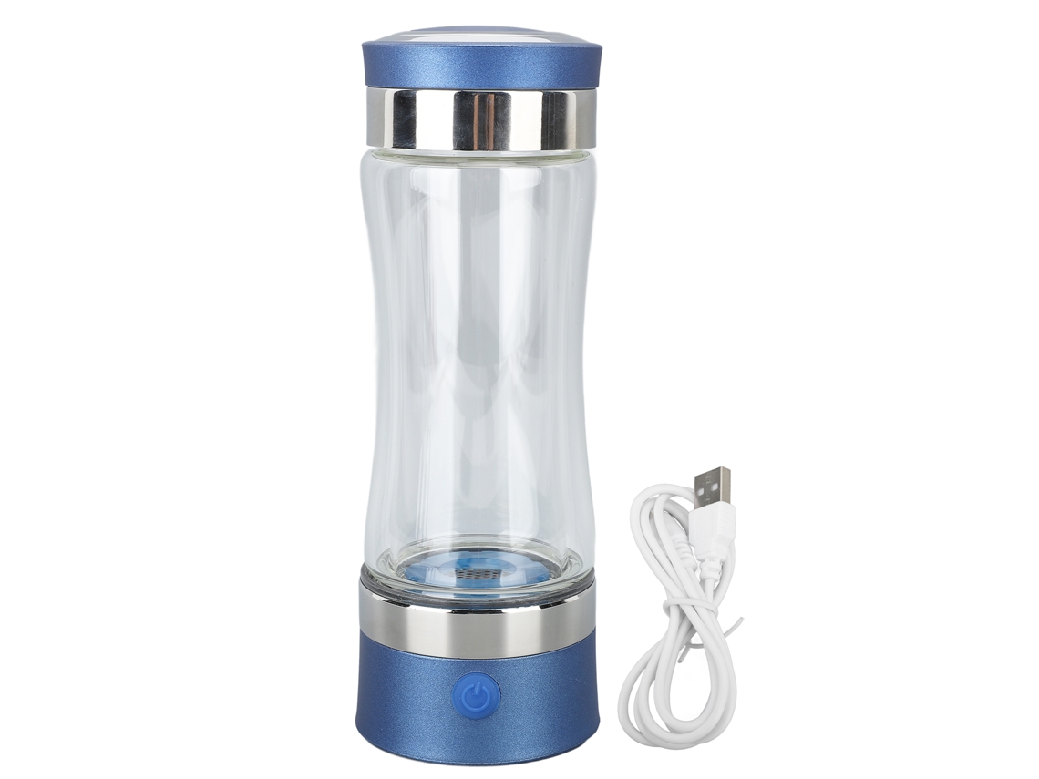 Garrafa de Água Rica em Hidrogênio 260ml 1100 1500ppb Portátil Gerador com Luz Led | S/MARCA