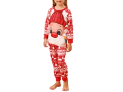 Laxiscreed Pijamas De Natal Com Estampa De Cartoon Para Crianças De 8 A 9 Anos