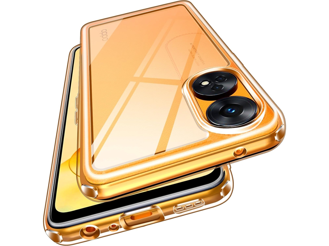 Capa Antiamarelecimento Proteção Militar Fina para Oppo Reno8 T 4G HONGWE. Anti-Choque Transparente