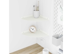 Vidaxl Prateleira Flutuante De Canto 2 Unid. Branco 24 X 24 X 2 Cm