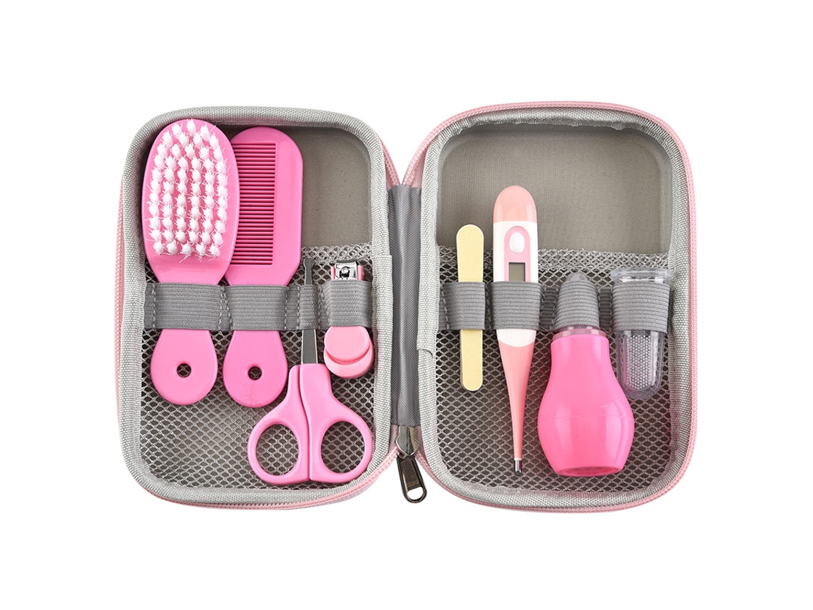 Conjunto de 8 Peças de Bolsa Eva para Cuidados com Bebês Rosa YUNZII