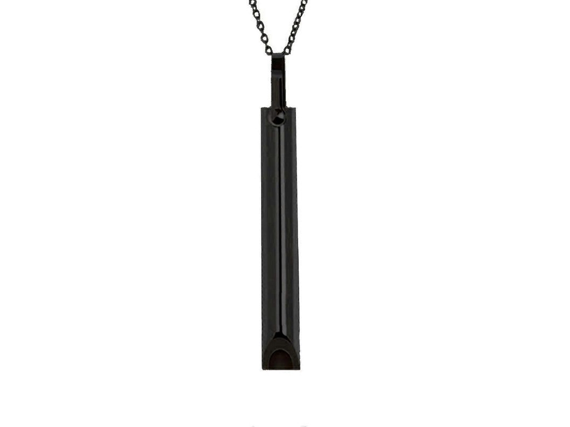 Collar De Meditación Para Respiración Consciente, Alivio Del Estrés, Joyería Anti Ansiedad, Acero Inoxidable Negro