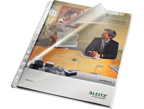 Leitz Prospekthülle, A4, Pp, Genarbt, 0,13 Mm, Lochseite Offen, Oben Offen, Dokumentenecht, Mit Einreißschutz 100 Stü Esselte Leitz
