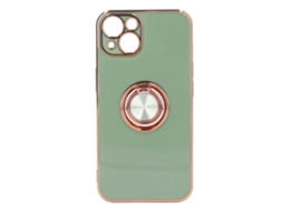 Aetheria capa de Telefone para Iphone 13 com Anel Giratório de Metal Eletroplacado Tpu Ultra Fina Verde Fruta