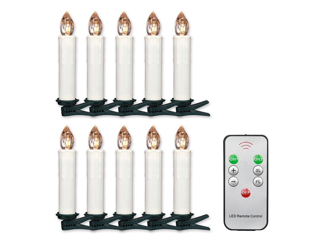 Velocas Led Taper Com Controlo Remoto Velas De Bateria Candelabros Led