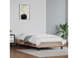 Estrutura De Cama 100x200 Cm Couro Artificial Cappuccino