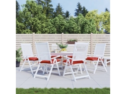 Vidaxl Almofadões De Cadeira 6 Pcs 40x40x7 Cm Tecido Oxford Vermelho