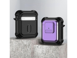 Capa Protetora Para Fones De Ouvido Airpods 1/2 Tpu + Pc À Prova De Choque Com Interruptor