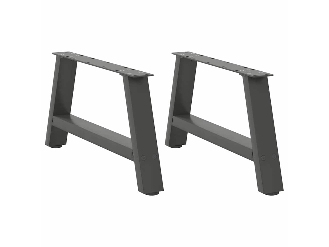 Vidaxl Pés Para Mesa De Centro Em Formato A, 2 Peças, Antracite, 70x (30-31) Cm, Aço