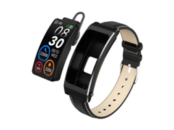 Smartwatch K13S 1,14'' TFT tela pulseira de couro pulseira de chamada suporta gerenciamento de sono/monitoramento de oxigênio no sangue