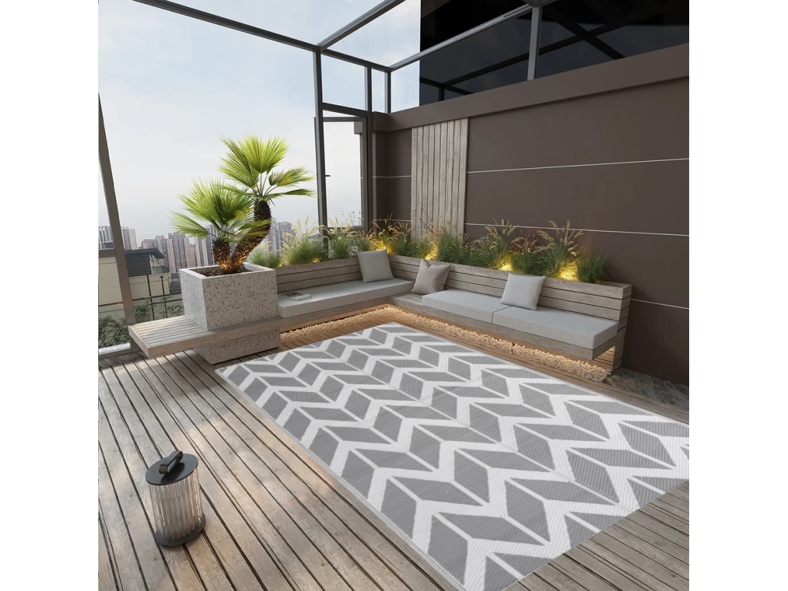 Vidaxl Tapete De Exterior 190x290 Cm Arakil Pp Cinzento