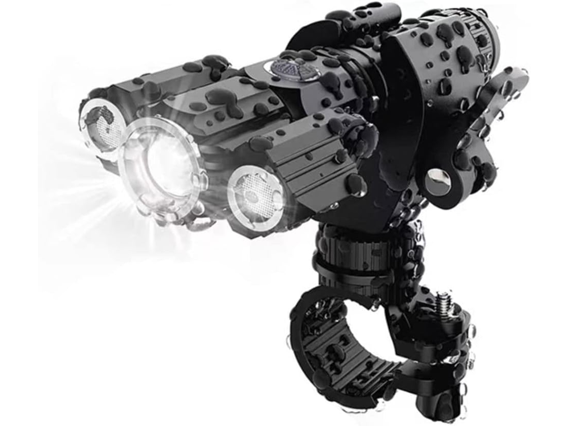 Farol Dianteiro Para Bicicleta Com 3 Leds, 600 Lúmens, 4 Modos,