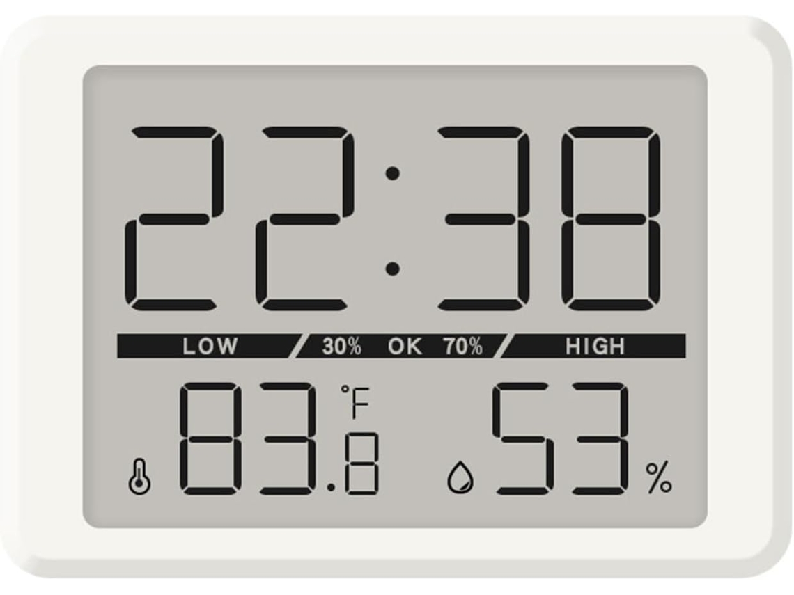 Despertador De Mesa Multifuncional Com Visor Lcd Para Parede, Que Exibe Hora, Data, Temperatura