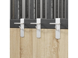 Vidaxl Ganchos Portáteis Para Baldes 3 Pcs Aço Prateado
