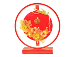 2026 lámpara de Mesita de Noche para Boda Decoración Festiva Dormitorio Regalo Metal Rojo Luz Suave Brillante