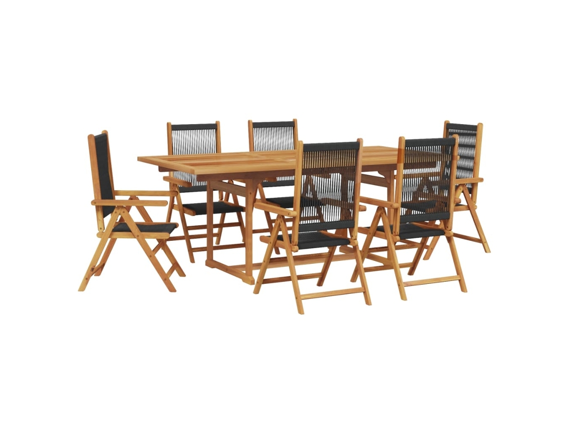 Garden Dining Set, Garden Dining Sets Vidaxl Preto Madeira De Acácia (n/a)