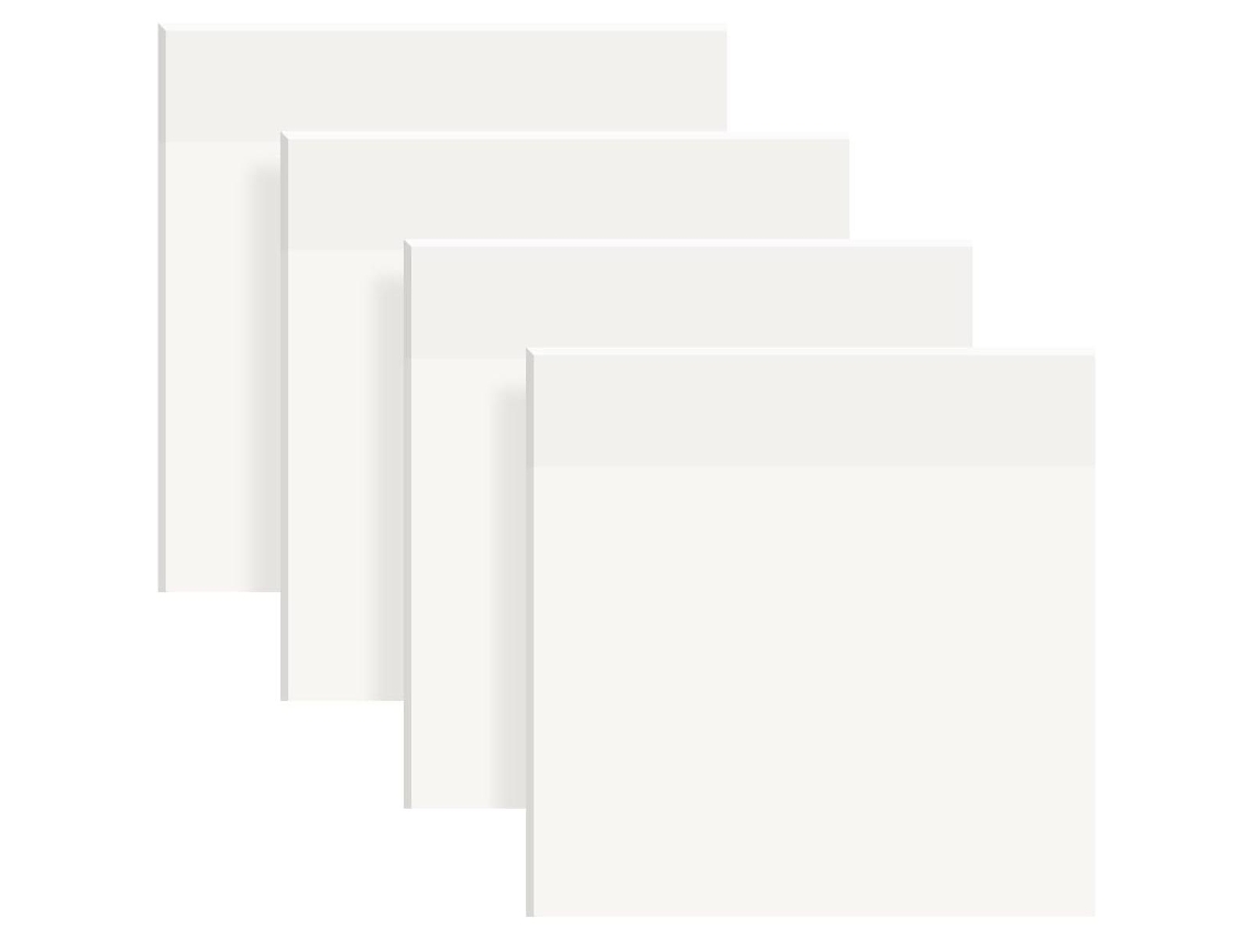 Bloco de Notas Adesivas Transparentes , 200 Folhas, À Prova D'água e Reutilizáveis. MDUG (75 X 75 Mm)