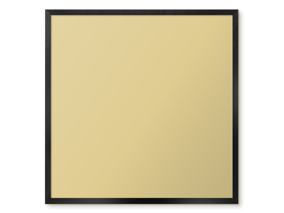Quadro de parede magnético amarelo intenso para escritório Espelharte (50x50 cm)