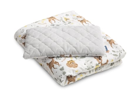 Conjunto para Berço de Almofada + Edredom com Design de Animais Da Floresta SENSILLO