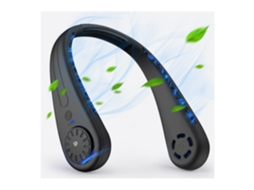 Ventilador Pescoço 3600mah 360° Giratório 3 Velocidades Preto Yizhood