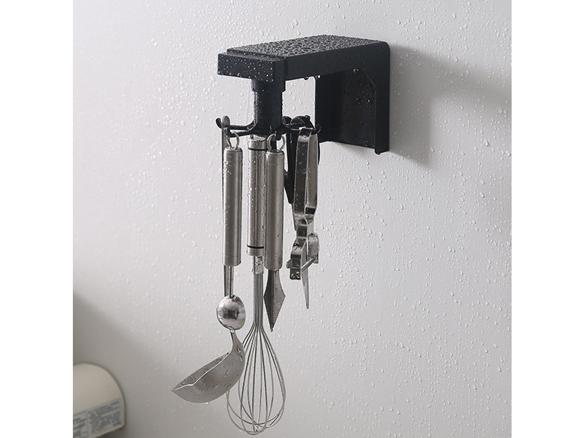 Kitchen Utensil Storage Hanging Rack For Spatulas (no-drilling Installation, Rotatable And Adjustable) Eoocoo