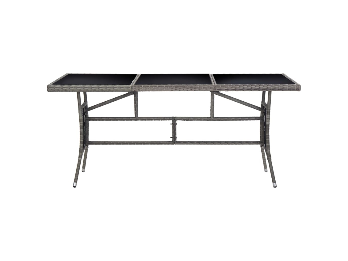 Maison Exclusive - Mesa Jardim Em Vime Pe 170x80x74 Cm Cinzento