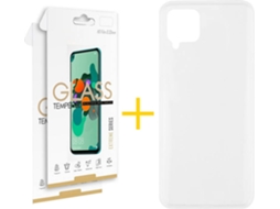 Kit Capa e 2 Películas Samsung Galaxy A22 4G SKYHE Liso (Transparente)