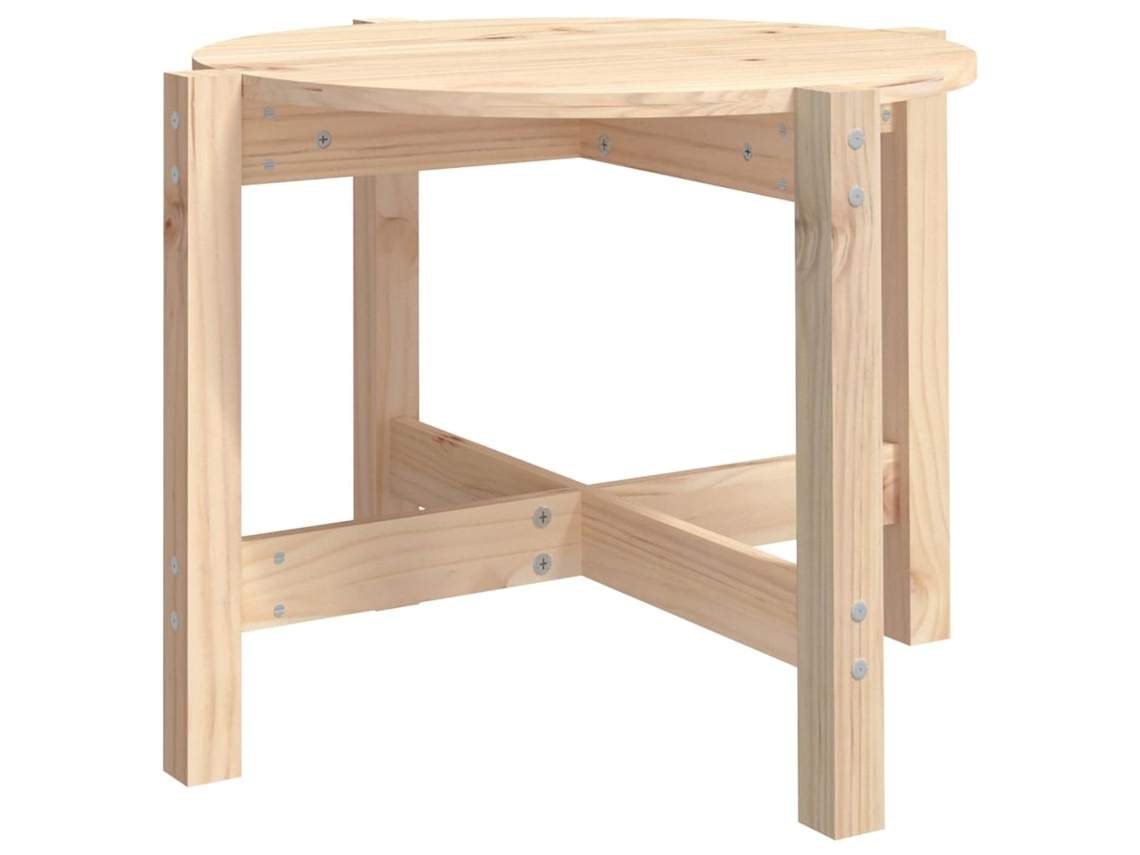 Coffee Table, Coffee Tables Vidaxl Marrom Madeira De Pinho (ø 62.5 X 45 Cm)