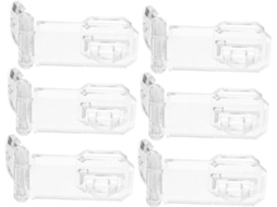 Alipis Conjunto De 6-fechos Acrílico Transparente Com Fechamento Seguro E Dobradiça Para Caixas Vitrines, Duráveis