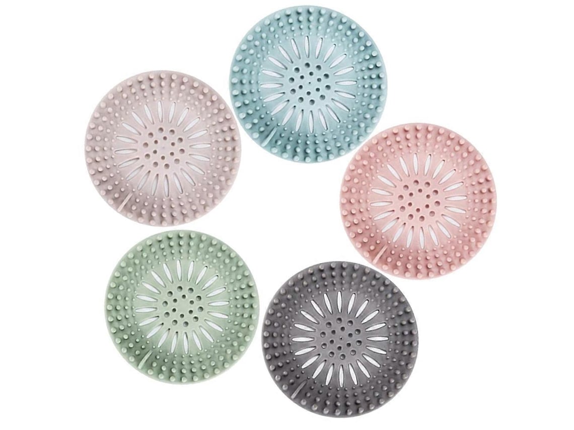 Conjunto De Filtros De Silicone Para Ralo De Banheiro Doméstico Com 5 Peças De Proteção Contra Vazamentos