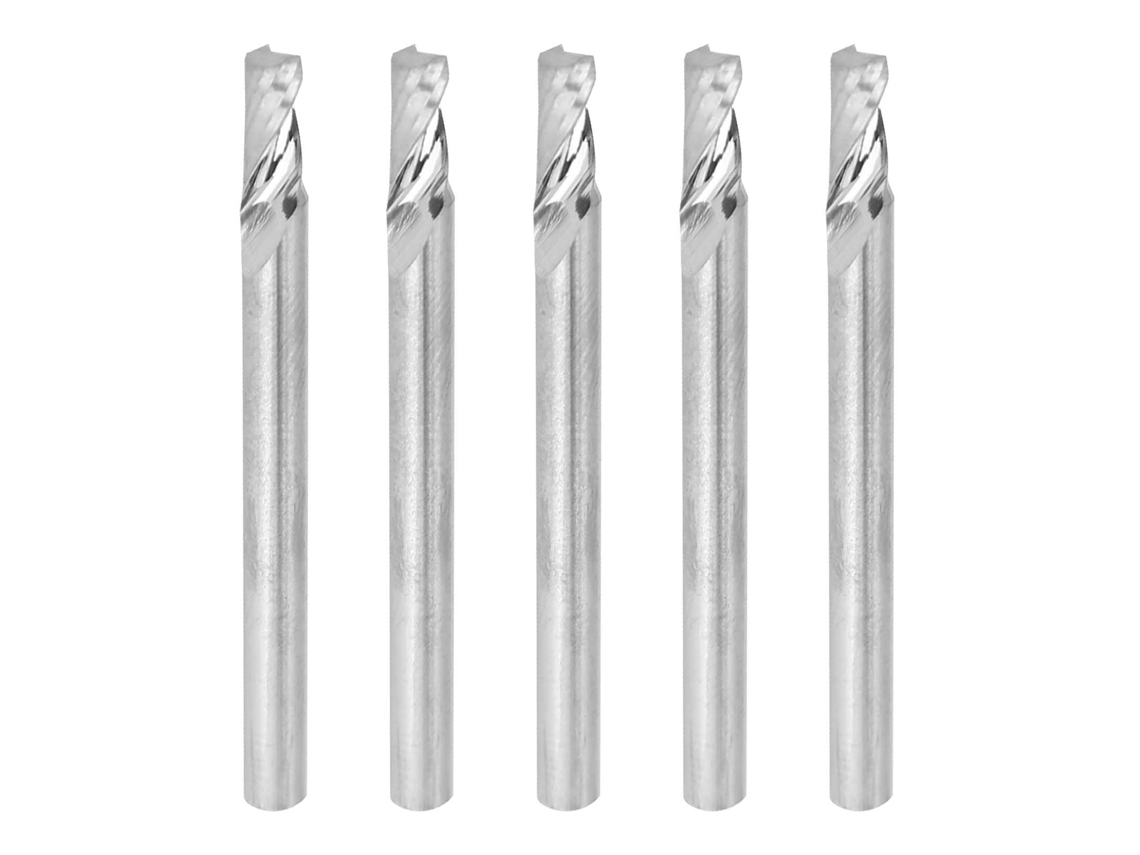 5pcs Broca De Router Espiral De Aço Tungstênio Para Carving Madeira 3.175x6mm