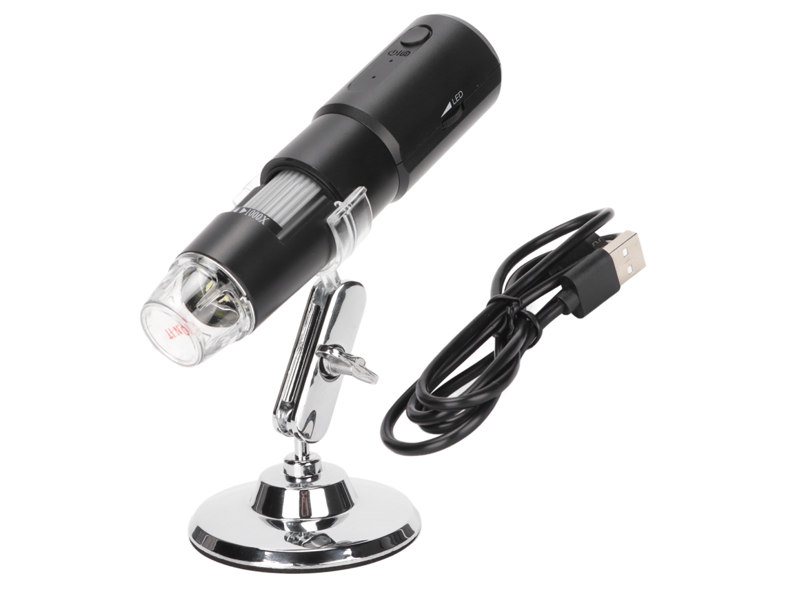Microscopio Digital Sem Fio 50x-1000x Usb Mini Portátil Com 8 Luzes Led Para Pc, Tablets E Computadores