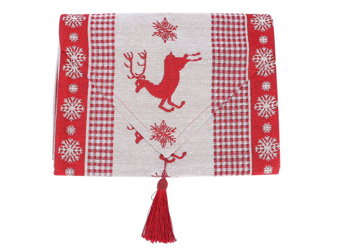 Laxiscreed Toque De Mesa Natal Com Estampa De Alce Para Decoração Festiva Natalícia