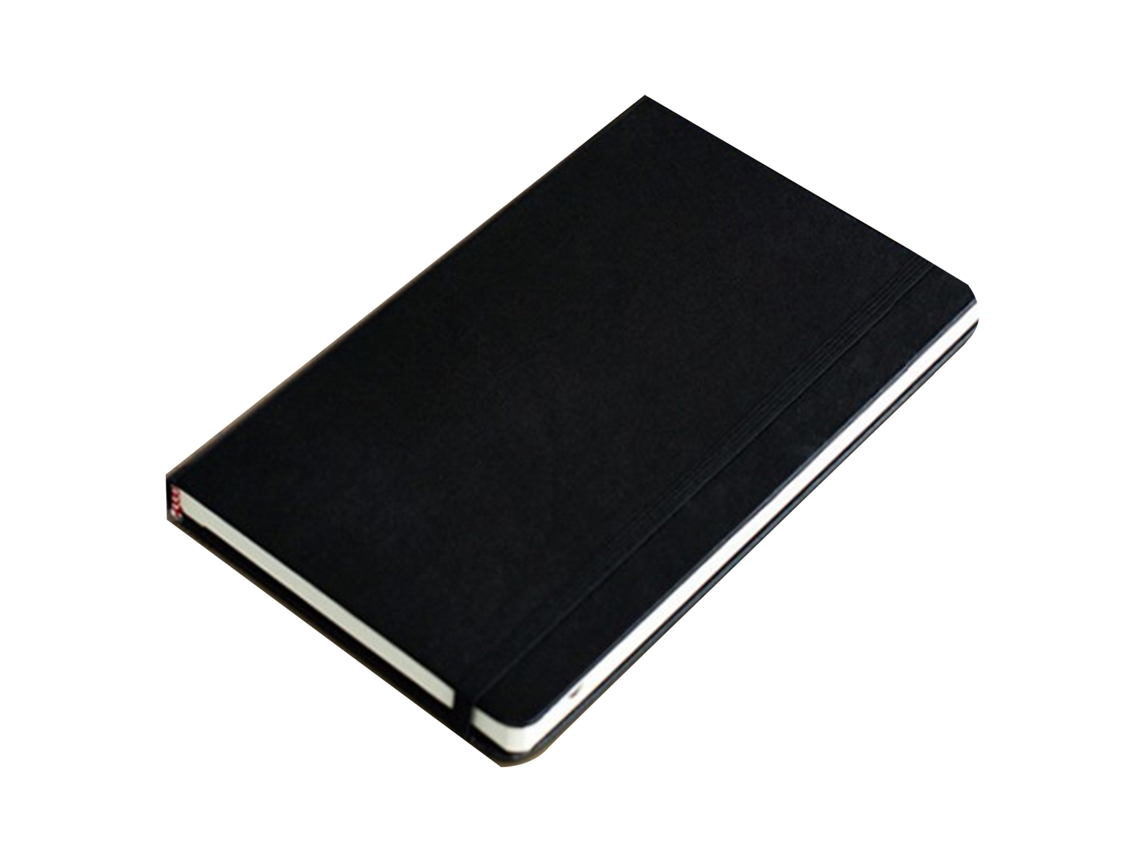 Caderno De Couro Pu Resistente A Manchas Multifuncional Para Diário, Notas De Estudo E Planos Diários Preto