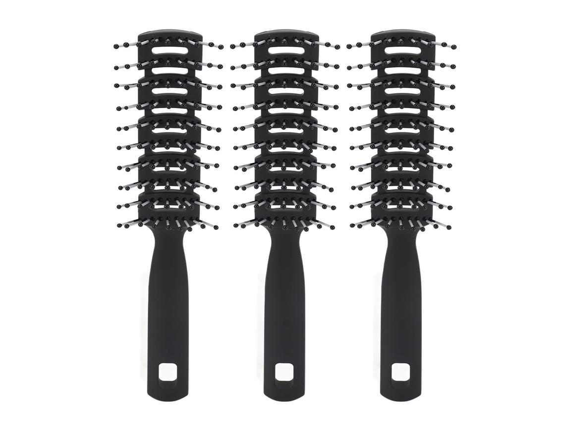 Pacote Com 3 Pentes De Dentes Largos Elysve Em Abs Com Dentes Largos Para Desembaraçar E Modelar Cabelo