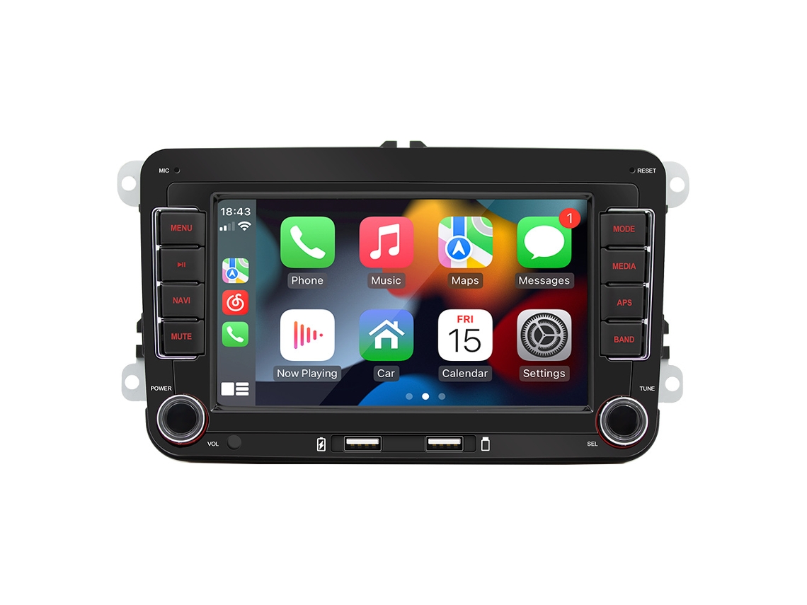 Rádio Automotivo Com Tela De 7 Polegadas Android Apple Carplay Gps Compatível Com Volkswagen Golf Mk5 Polo Passat Jetta Brilvibera