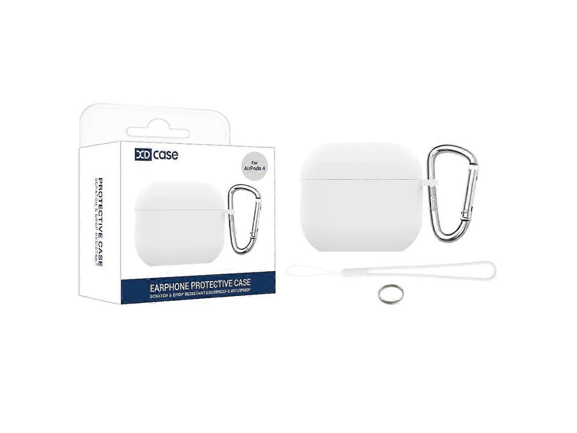 Capa protetora de silicone para fones de ouvido AirPods 4 Xdcase, 25 mm de espessura, com gancho. GIECY