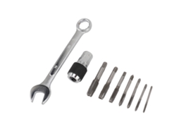 Conjunto de brocas Primerox para rosqueamento métrico com chave M19 e adaptador em aço rápido