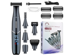 Lurelia Depilador Elétrico 995 Preto, Kit 6 Em 1, Usb, Lavável, Aço Inoxidável, Corpo Inteiro