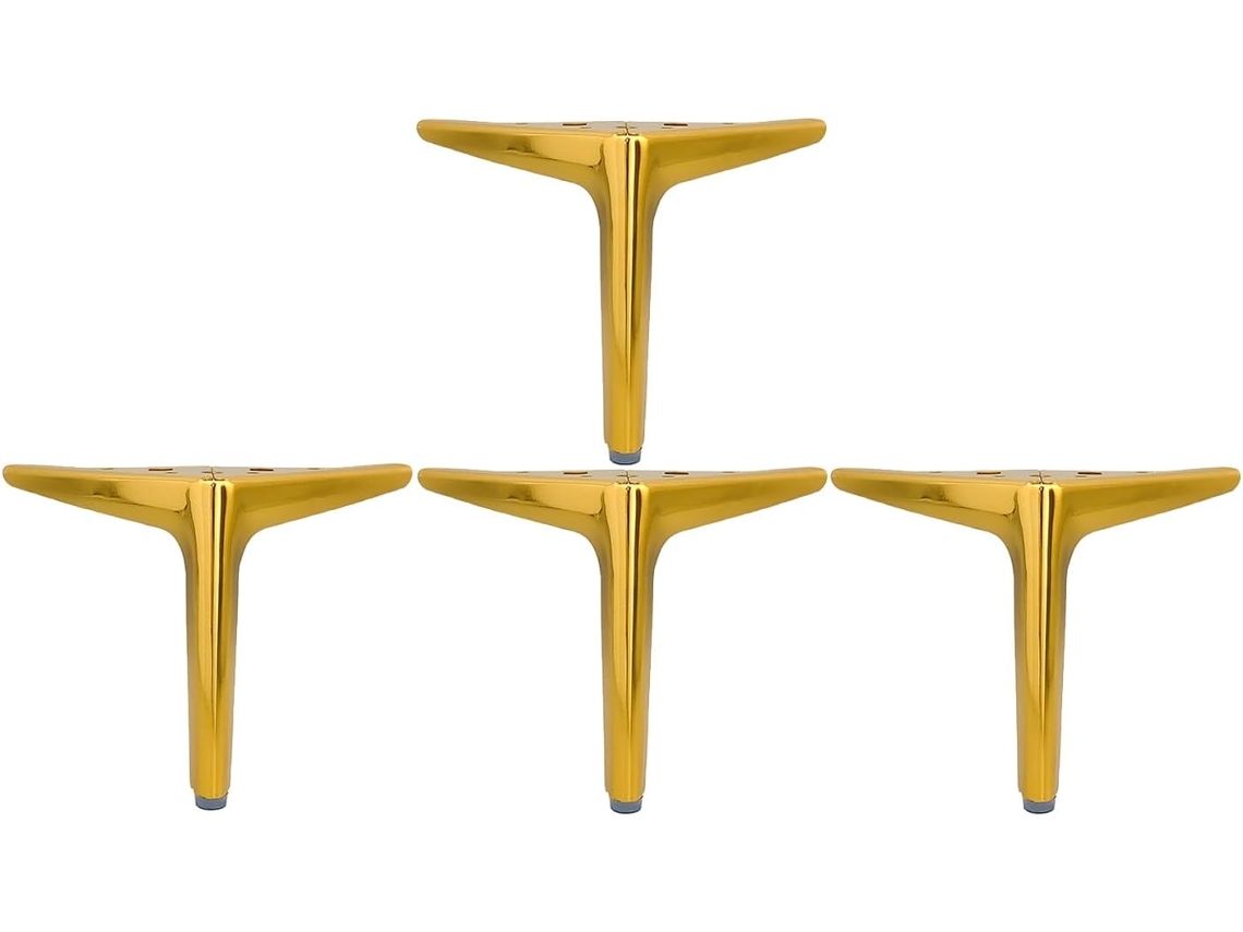 Conjunto De 4 Pés Triangulares Metal Para Penteadeira, Substituição