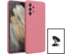 Kit Capa + Suporte Samsung Galaxy A13 PHONECARE Rosa