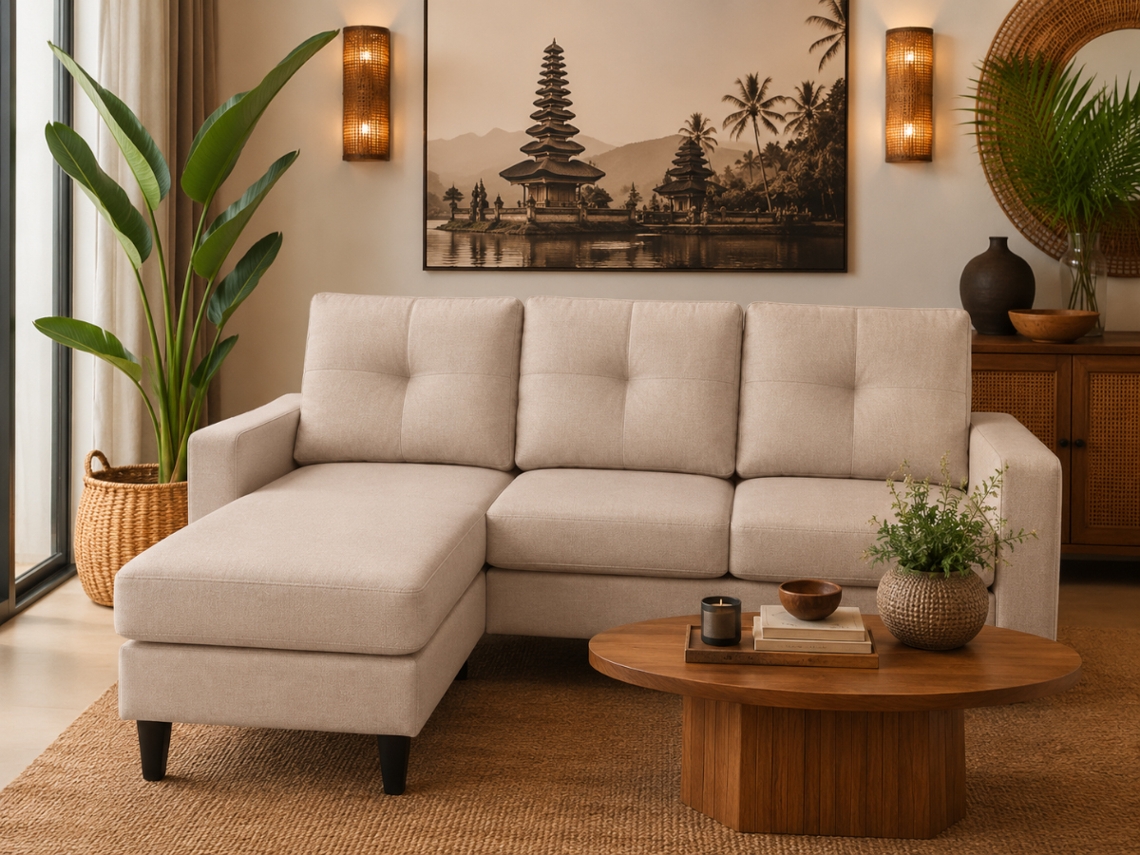 Sofá com Chaise Inter CSD (bege)