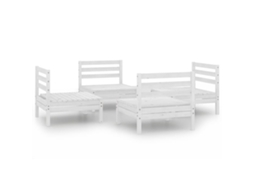 Garden Lounge Set, Garden Lounge Sets Vidaxl Branco Madeira De Pinho (n/a)