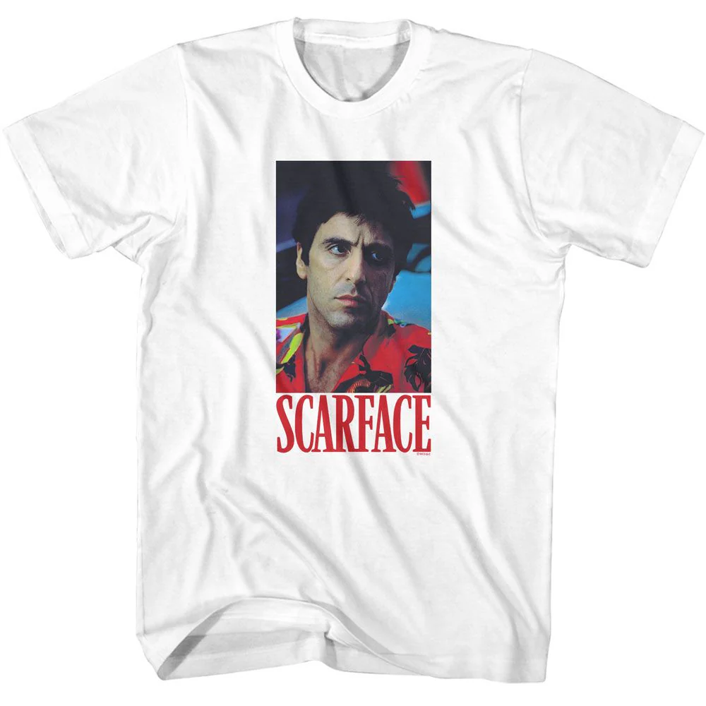 Unisex Adult T-shirt Rockinstone Scarface Movie Small White Sizexxxl